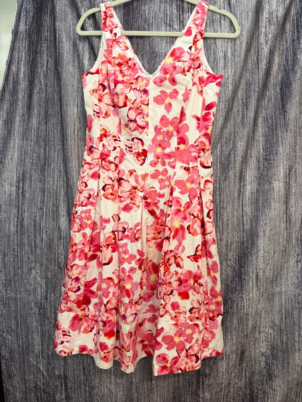 Lauren Ralph Lauren Pink & White Floral V-Neck Dress